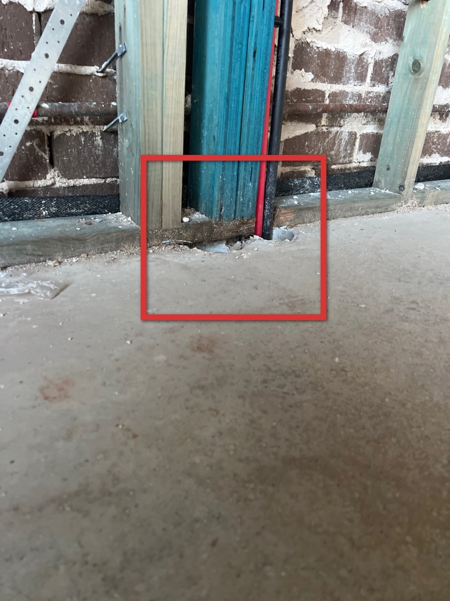 Overhang, recorded during a frame inspection in Marsden Park